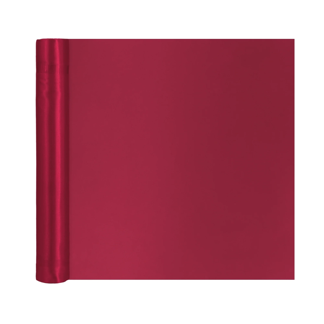 Traseu de masă satinat burgund 36x900 cm
