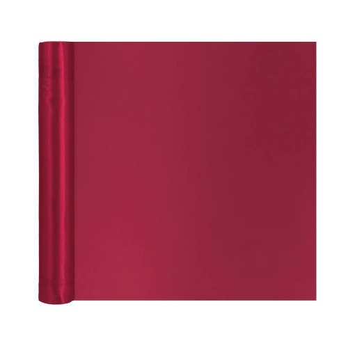 Traseu de masă satinat burgund 36x900 cm