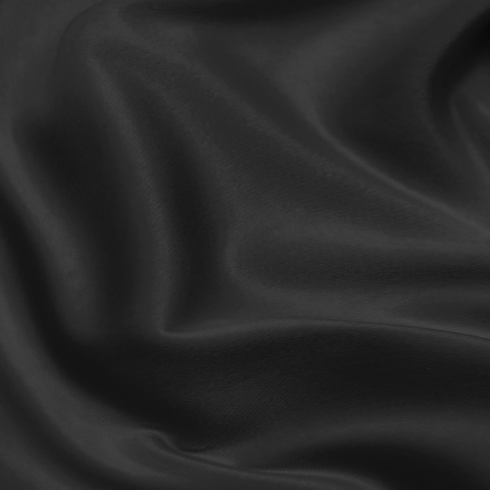 Stolový behúň saténový čierny 16x900 cm