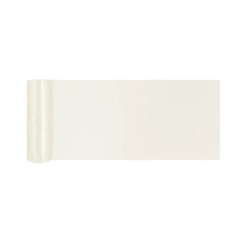 Traverse de masă din satin ecru 16x900 cm