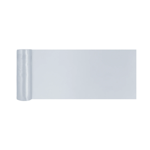 Stolový behúň saténový strieborný 16x900 cm