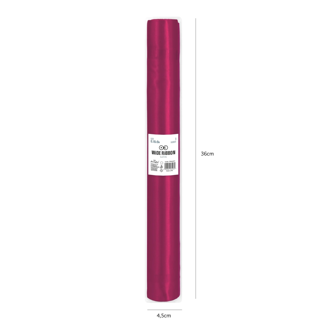 Traseu de masă din satin, roz închis, 36x900 cm