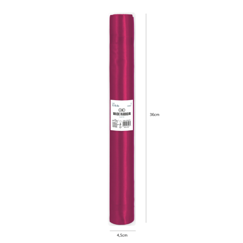 Stolový behúň saténový tmavoružový 36x900 cm