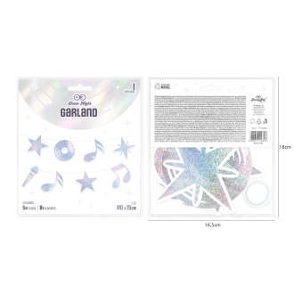 Srebrna disco girlanda 110 cm