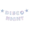 Banner argintiu Disco Night 182x16 cm