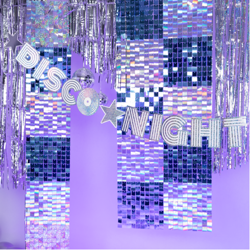 Ezüst Disco Night banner 182×16 cm Ezüst Disco Night banner 182×16 cm