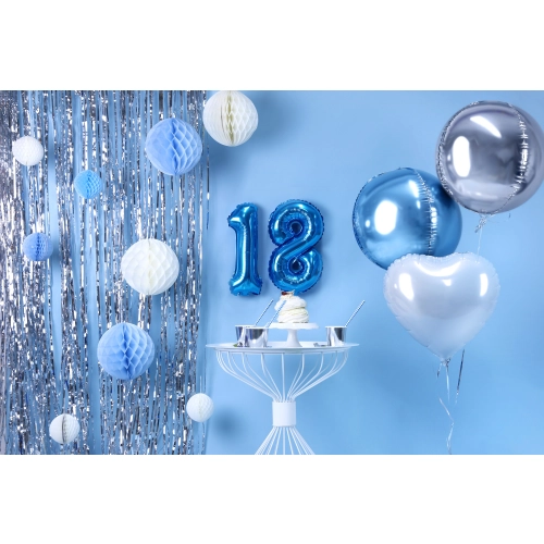 Draperie de petrecere argintie 90x250 cm – decorațiune lucioasă