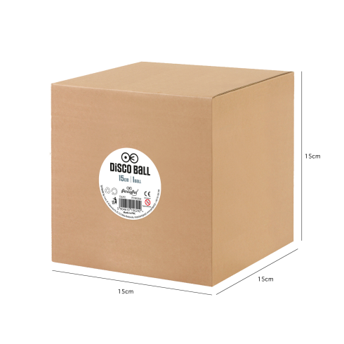 Ezüst tükrös diszkógömb 15 cm, 1 db Ezüst tükrös diszkógömb 15 cm, 1 db