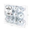 Bilă disco oglindă argintie 3 cm – set 12 buc.