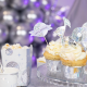 Ezüst diszkó topperek – 8 darabos készlet Ezüst diszkó topperek – 8 darabos készlet