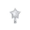 Srebrni folija baloni v obliki zvezde 12 cm – 25 kosov, kovinski učinek