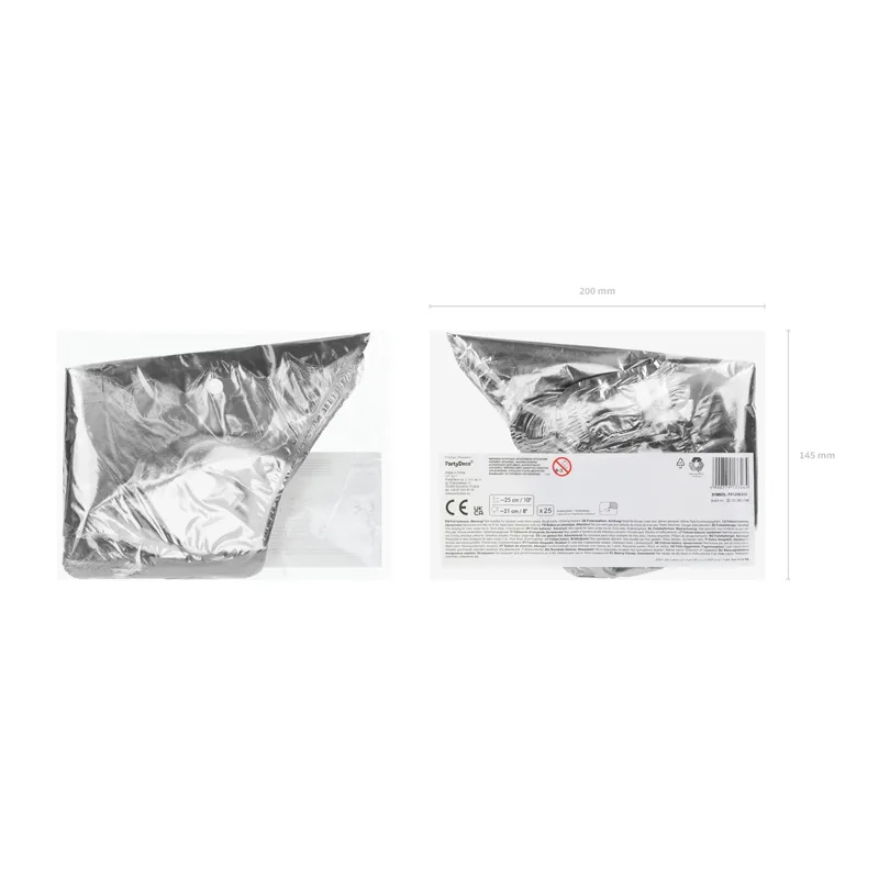 Srebrni folijski baloni zvezda 25 cm – 25 kosov za zabavo