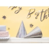 Pălării holografice argintii pentru petrecere, 16 cm – set 6 buc.