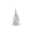 Pălării holografice argintii pentru petrecere, 16 cm – set 6 buc.