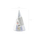 Ezüst holografikus partysapka 16 cm – 6 darabos készlet