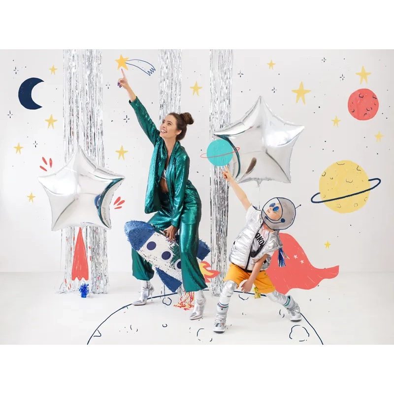 Baloane argintii lucioase 30 cm – set 10 bucăți pentru petrecere