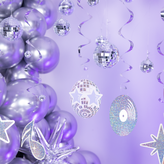 Srebrne spirale za zabavo - 6 kosov