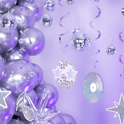 Stříbrné spirály na párty – 6 kusů