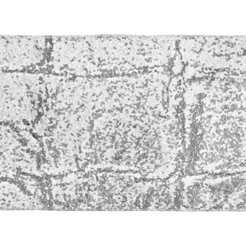 Ezüst flitteres asztali futó 30x500 cm – fényes dekoráció Ezüst flitteres asztali futó 30x500 cm – fényes dekoráció
