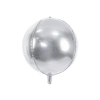 Srebrn folijski balon krogla 40 cm – kovinski party balon