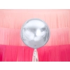 Srebrn folijski balon krogla 40 cm – kovinski party balon