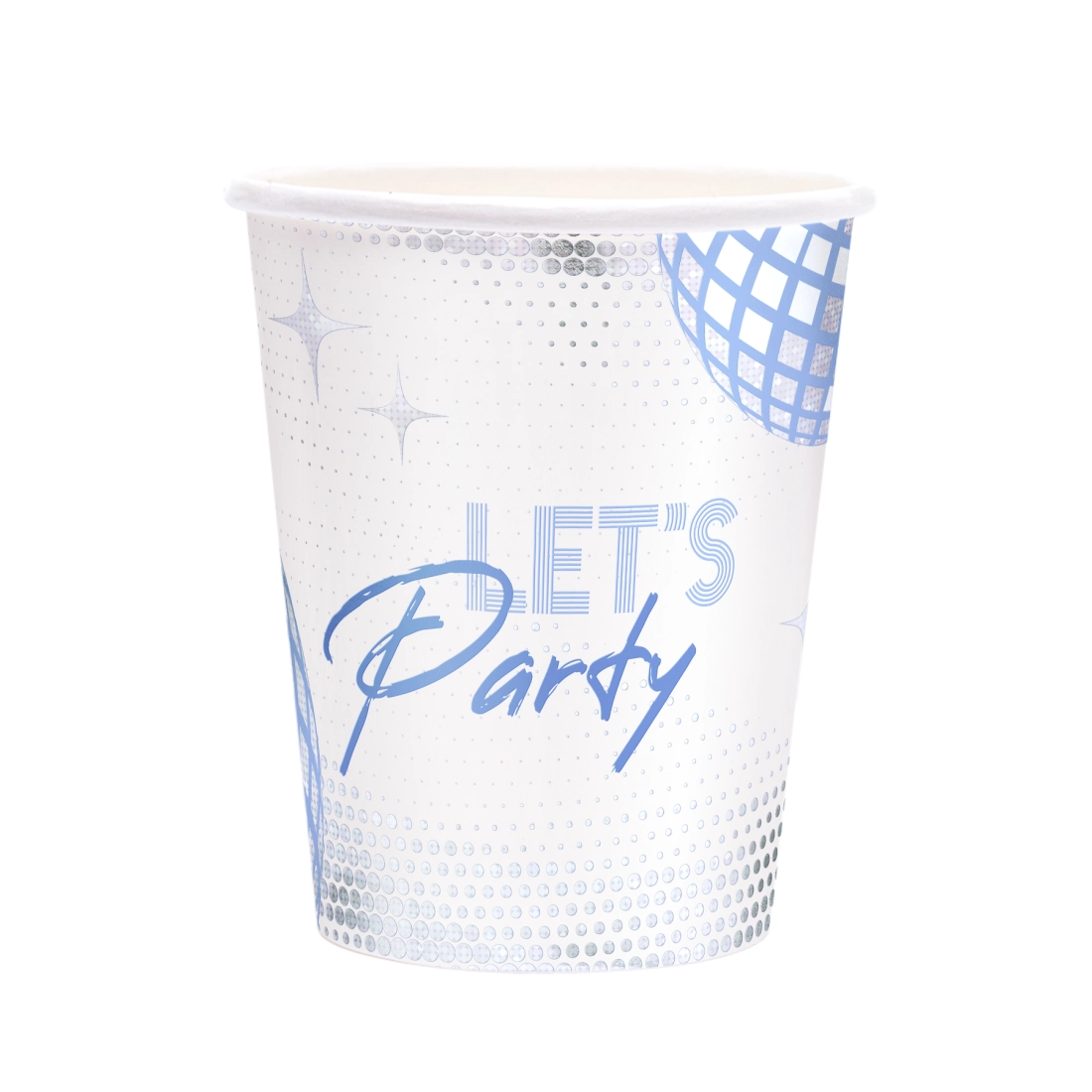 Pahare de petrecere argintii Disco 220 ml – 6 buc.