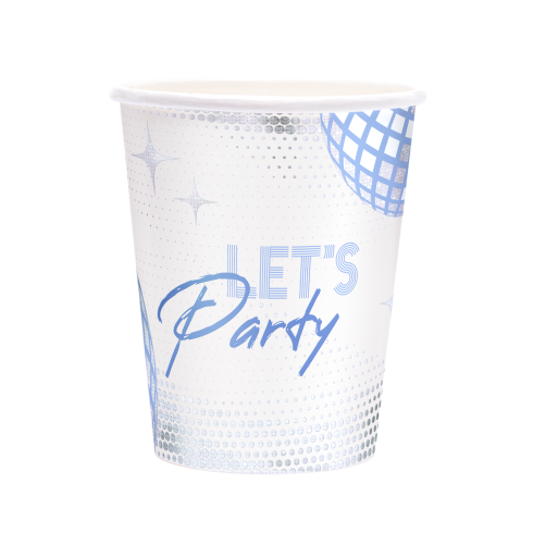 Ezüst party pohár Disco 220 ml – 6 db Ezüst party pohár Disco 220 ml – 6 db