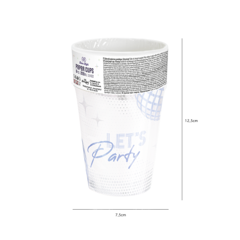 Ezüst party pohár Disco 220 ml – 6 db Ezüst party pohár Disco 220 ml – 6 db