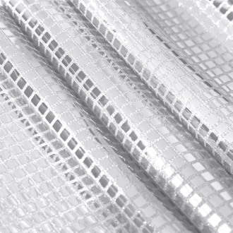 Srebrn kvadraten bleščeč prt za mizo 275 × 28 cm