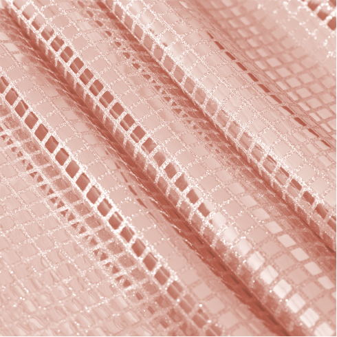 Kvadratni namizni tekač z bleščicami rose gold 275 x 28 cm