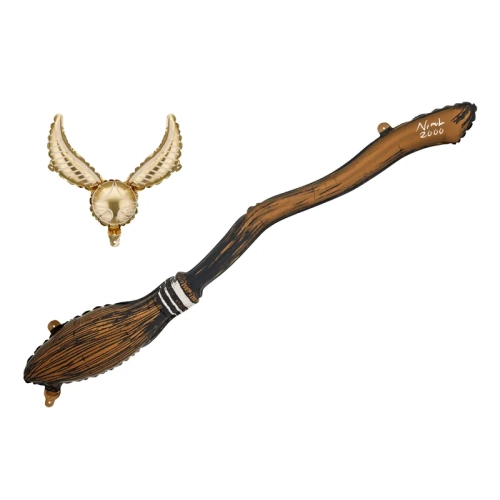 Set de baloane din folie Harry Potter Nimbus 2000 și Hoțoaica de Aur, 2 buc.