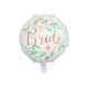 Bride fólia lufi 45 cm – fehér, rózsaszín “Bride” felirattal Bride fólia lufi 45 cm – fehér, rózsaszín “Bride” felirattal