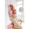 Balon folie de nuntă Bride 45 cm – alb, cu inscripția roz Bride
