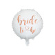 Bride to Be fehér fólia lufi, 45 cm, rózsaarany felirattal