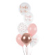 Bride to Be fehér fólia lufi, 45 cm, rózsaarany felirattal