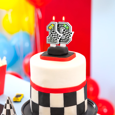 Sviečka na tortu číslo 0 Race On