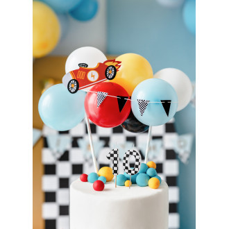 Sviečka na tortu číslo 0 šachovnicový vzor mix