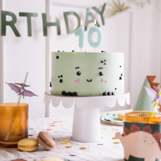 Sviečka na tortu číslo 0 svetlomodrá 5,5 cm