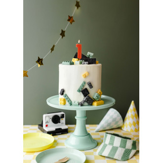 Sviečka na tortu číslo 1 červená 6 cm