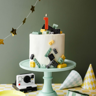 Sviečka na tortu číslo 1 červená 6 cm