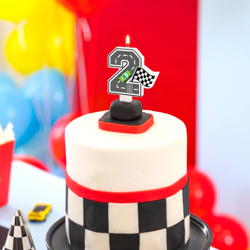 Sviečka na tortu číslo 2 Race On