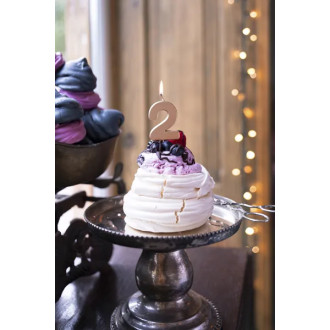 Sviečka na tortu číslo 2 rose gold