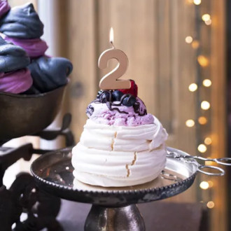 Sviečka na tortu číslo 2 rose gold