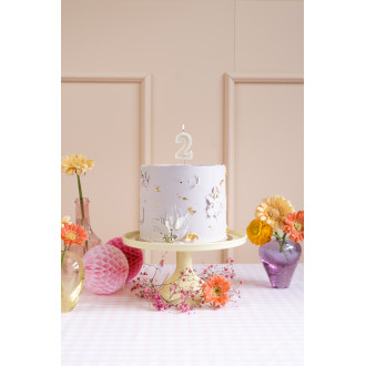 Svíčka na dort číslo 2 teplá šedá