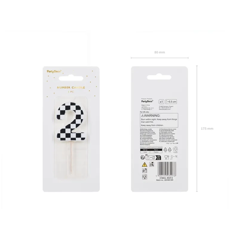 Tortagyertya 2-es szám, kockás zászló mintával