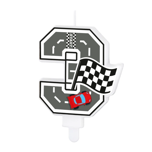 Race On szülinapi gyertyaszám 3