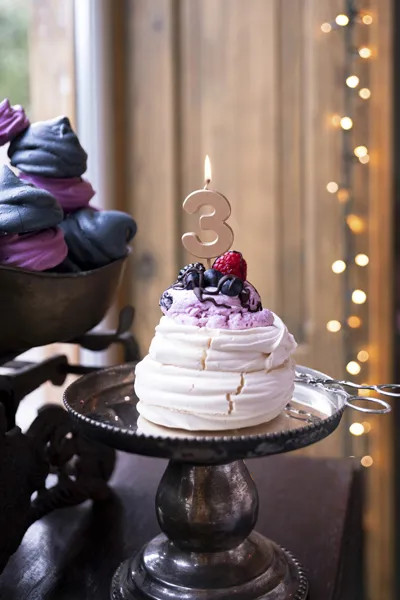 Sviečka na tortu číslo 3 rose gold