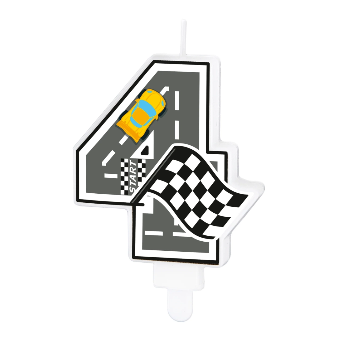 Sviečka na tortu číslo 4 Race On
