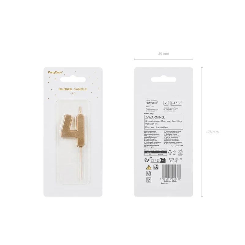 Tortagyertya 4-es szám, arany színben