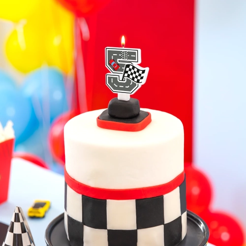 Lumânare pentru tort cifră 5 Race On